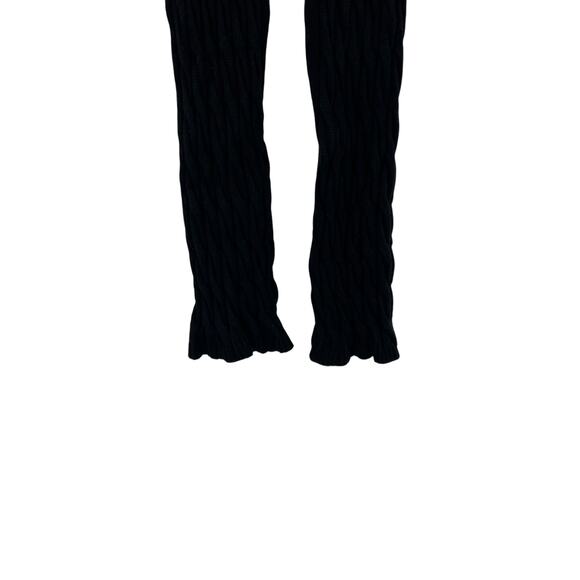 Reuben Oliver Cable Knit Pants Pull-On Cotton Sweater Black Size Small - Picture 5 of 12